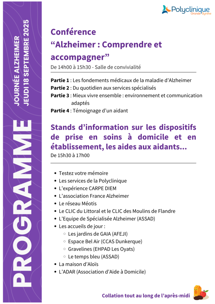 Programme Journée Alzheimer 2025